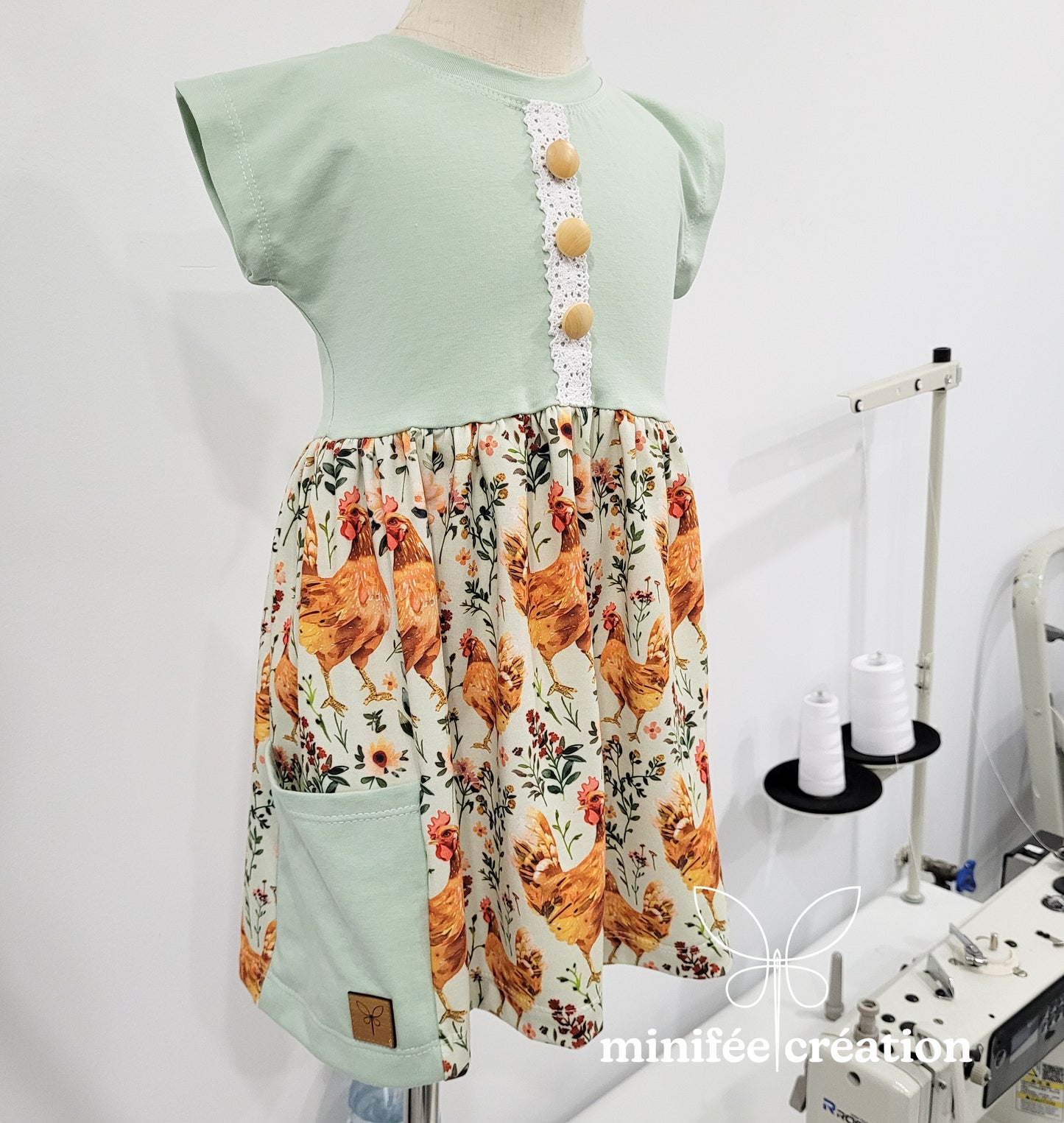 Robe évolutive poules | prêt-à-partir | 3-12 mois, 1-3 ans