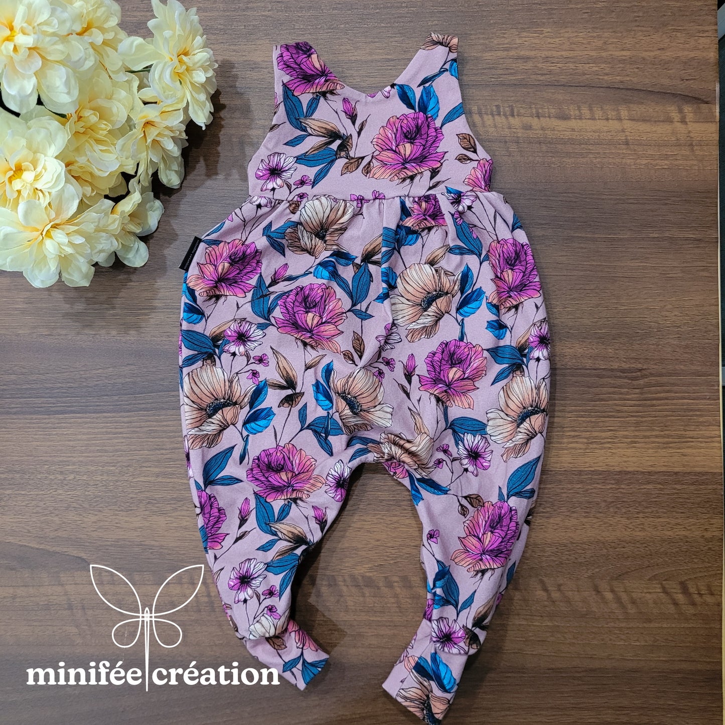 Romper Alice fleurs | prêt-à-partir | 3-6 mois, 9-12 mois