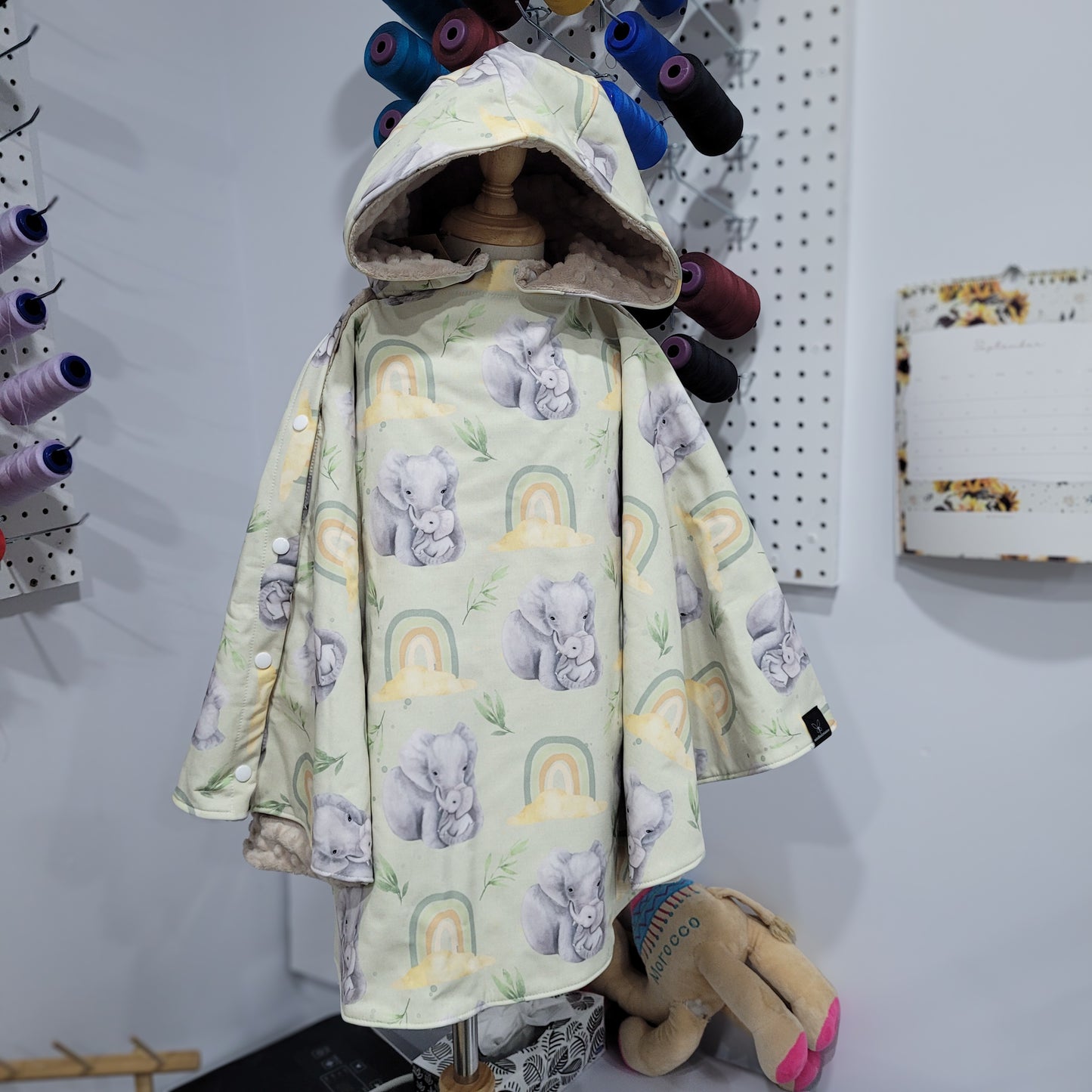 Poncho | Prêt-à-partir | Boutons-pressions | Éléphanteaux