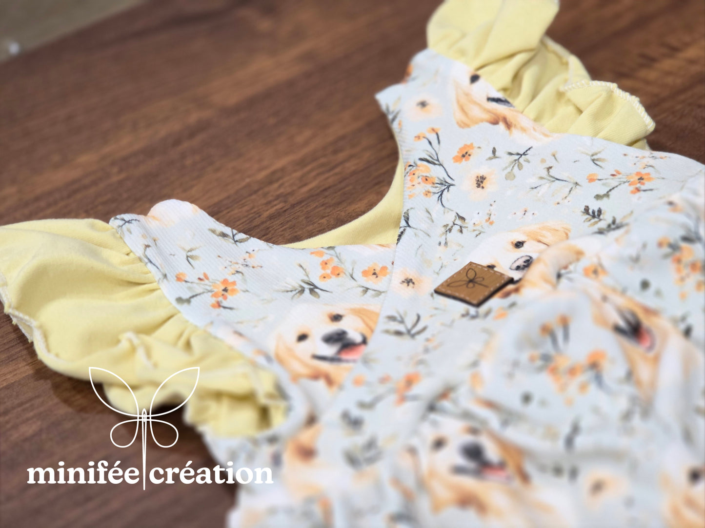Romper Alice | Golden retriever | 3-6 mois, 9-12 mois, 18-24 mois, 3 ans