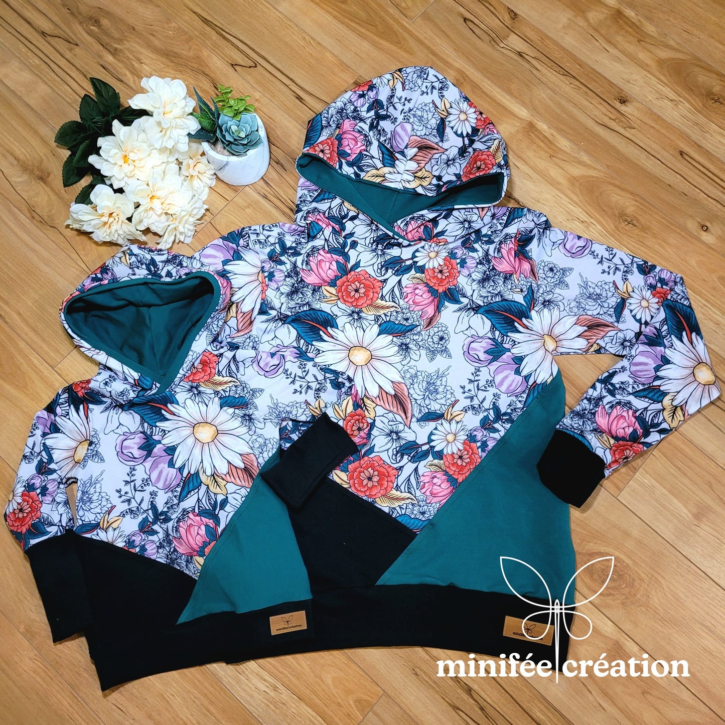 PERSONNALISÉ | Hoodie évolutif colorblock en triangles