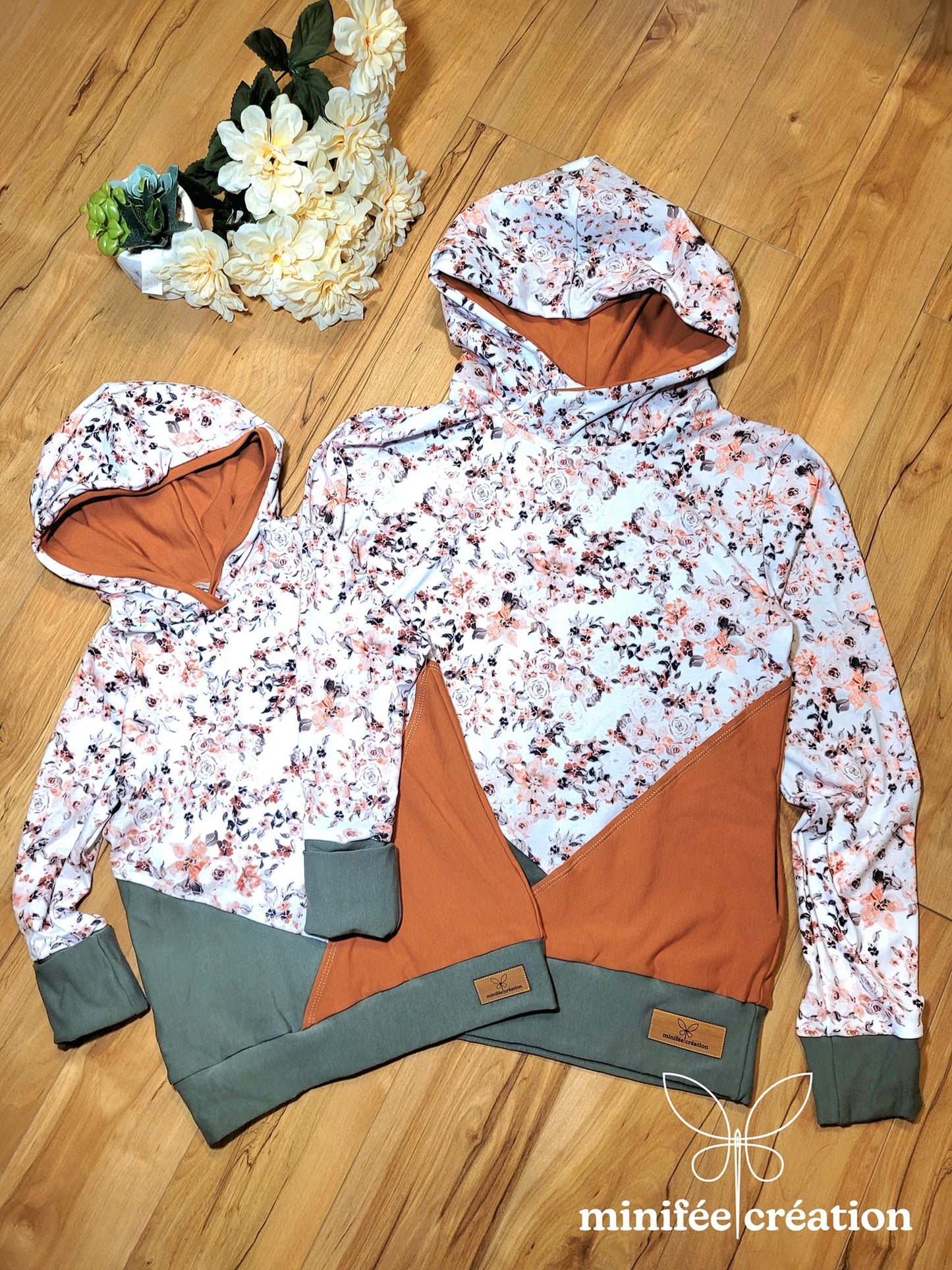 PERSONNALISÉ | Hoodie évolutif colorblock en triangles