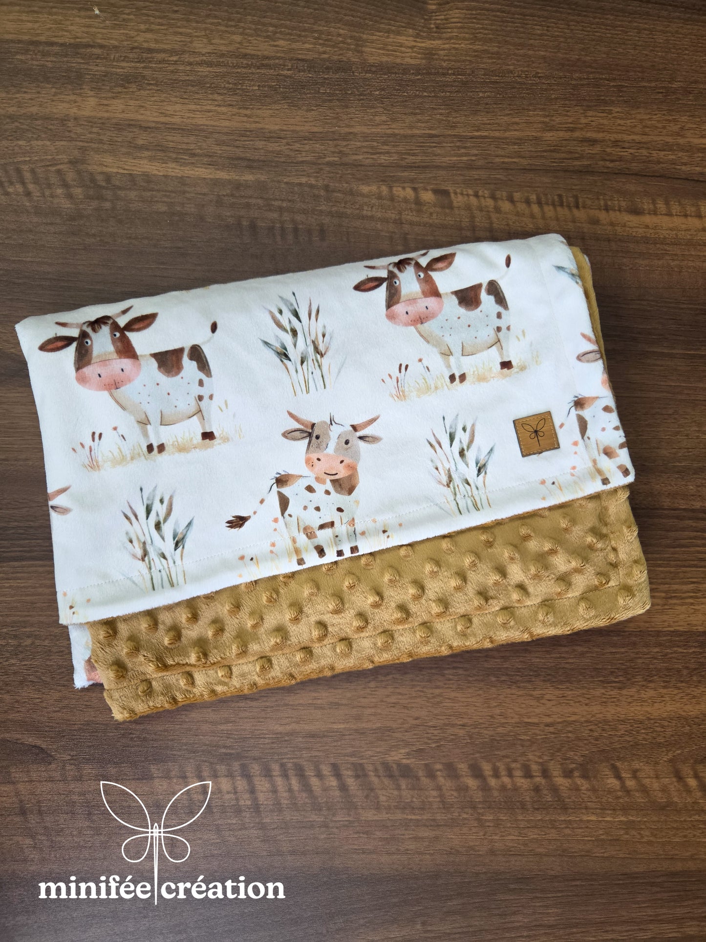 Doudou minky enfant | vaches