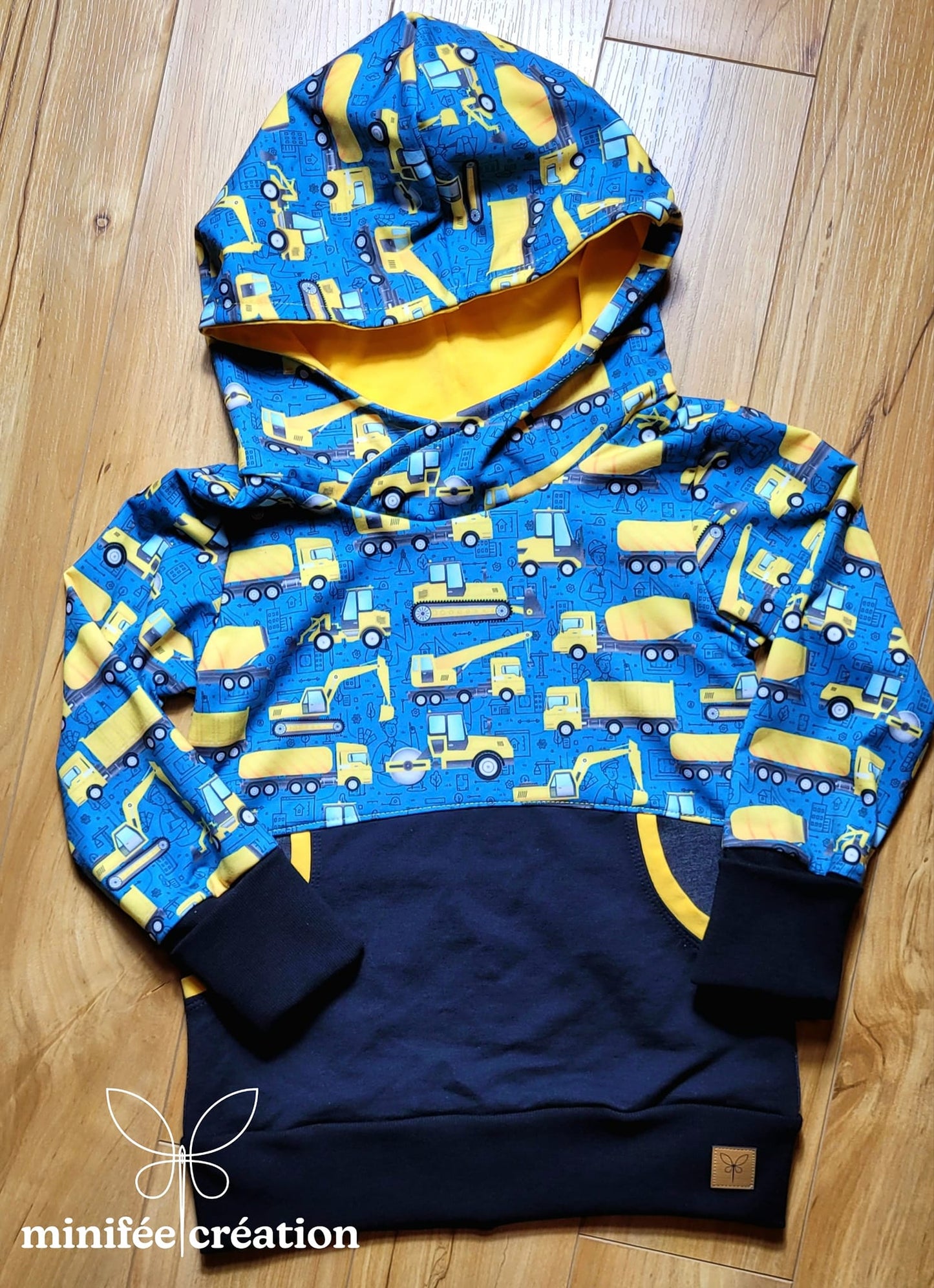 PERSONNALISÉ | Hoodie kangourou colorblock