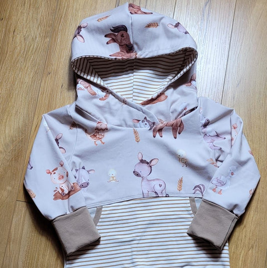 PERSONNALISÉ | Hoodie kangourou colorblock
