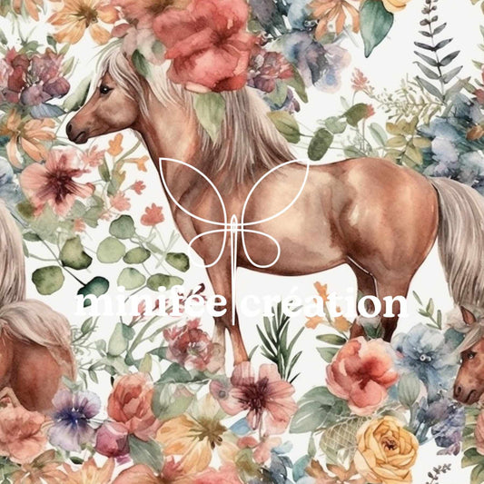 Chevaux fleuris