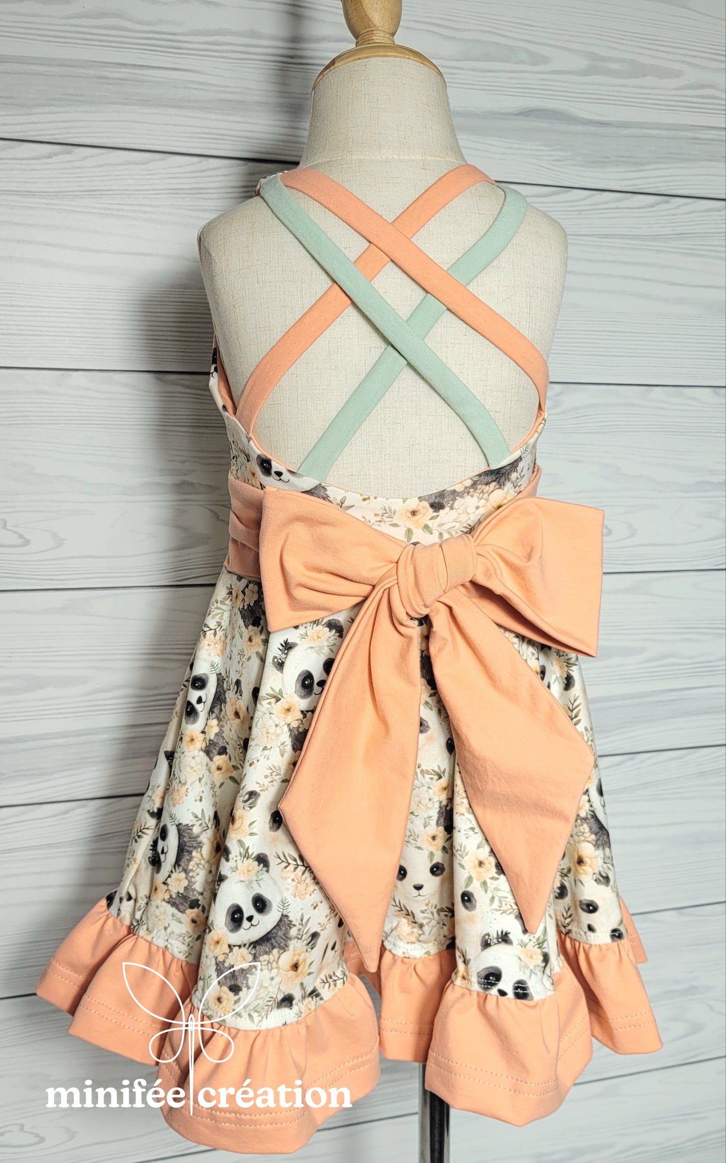 PERSONNALISÉ - Robe tournante à bretelles croisées
