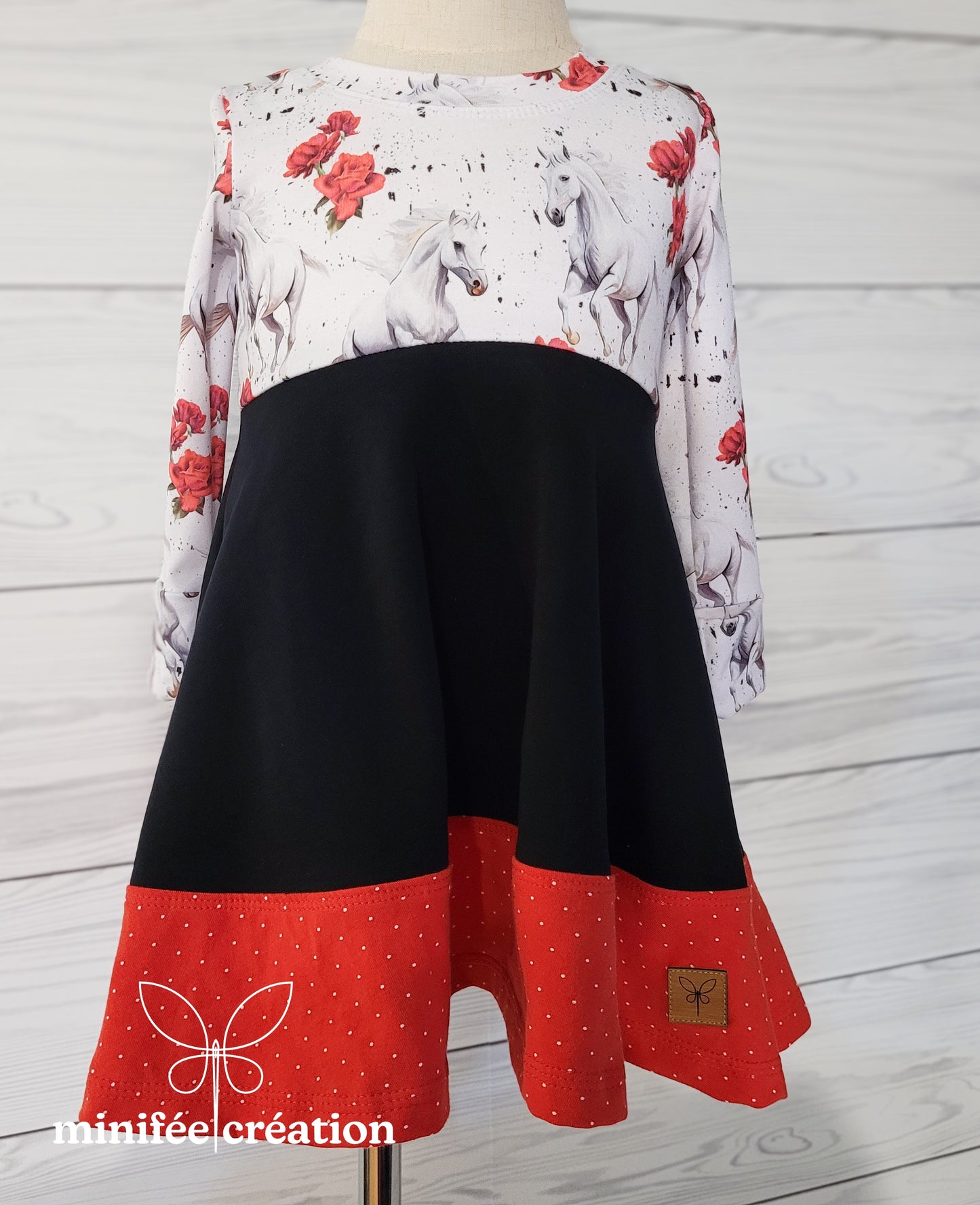 Robe évolutive | 1-3 ans | chevaux fleuris