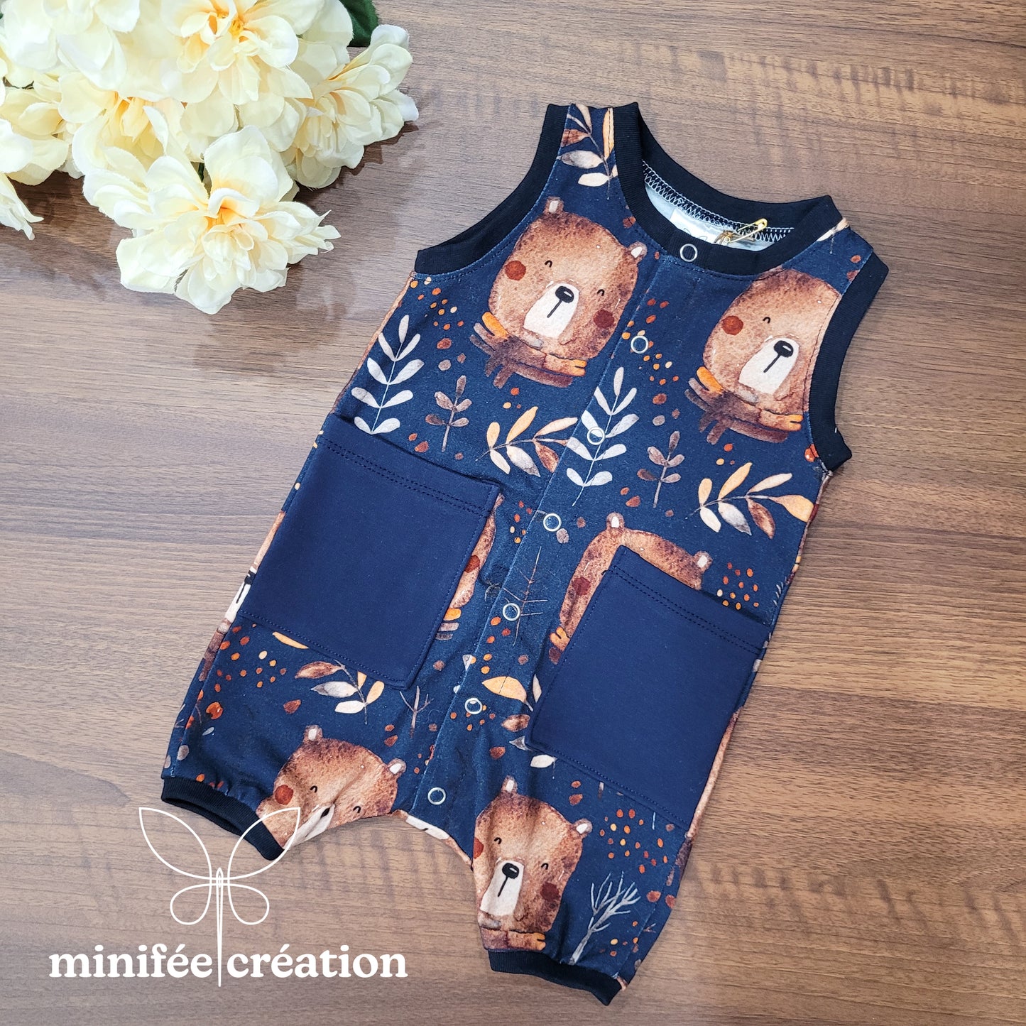 Romper oursons | prêt-à-partir | 3 mois