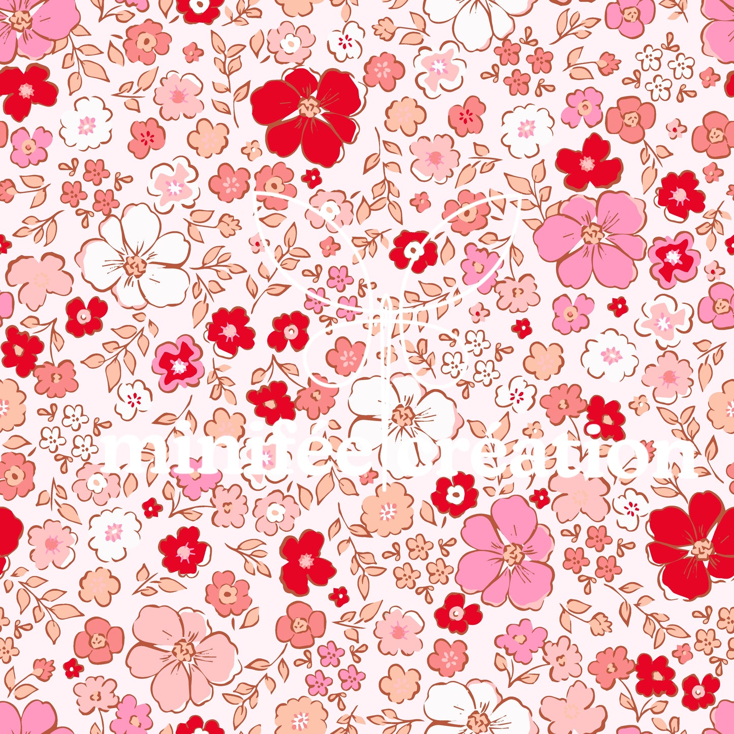 Petites fleurs rouges