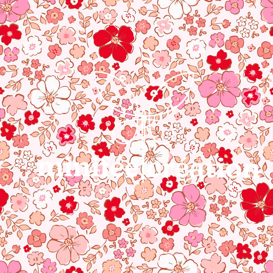Petites fleurs rouges