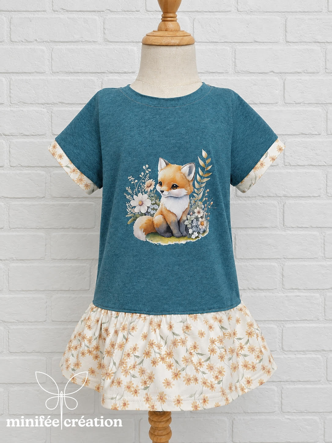 T-shirt à jupette | Renard | 3-6 ans